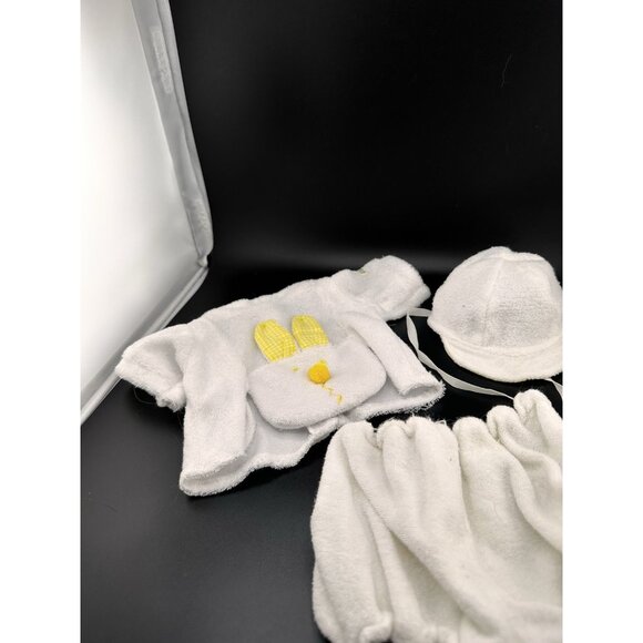 Cabbage Patch Kids Doll Preemie White Yellow Bunny Outfit Terry Cloth Complete - Picture 5 of 12